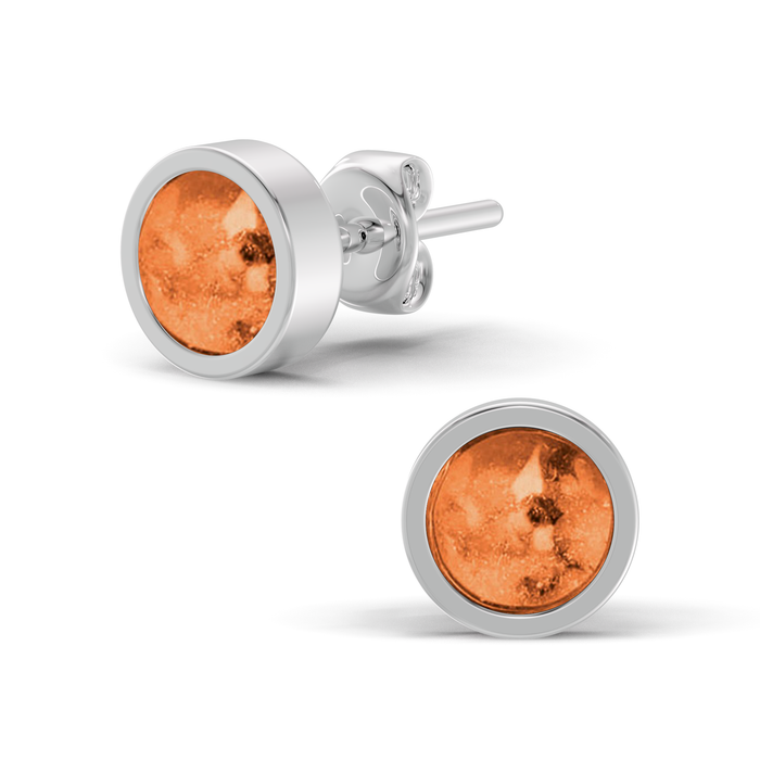 Round-Shaped Ashes Earrings — Orange example