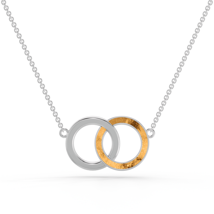 Interlocking Circles Necklace & Chain — Gold-coloured resin example