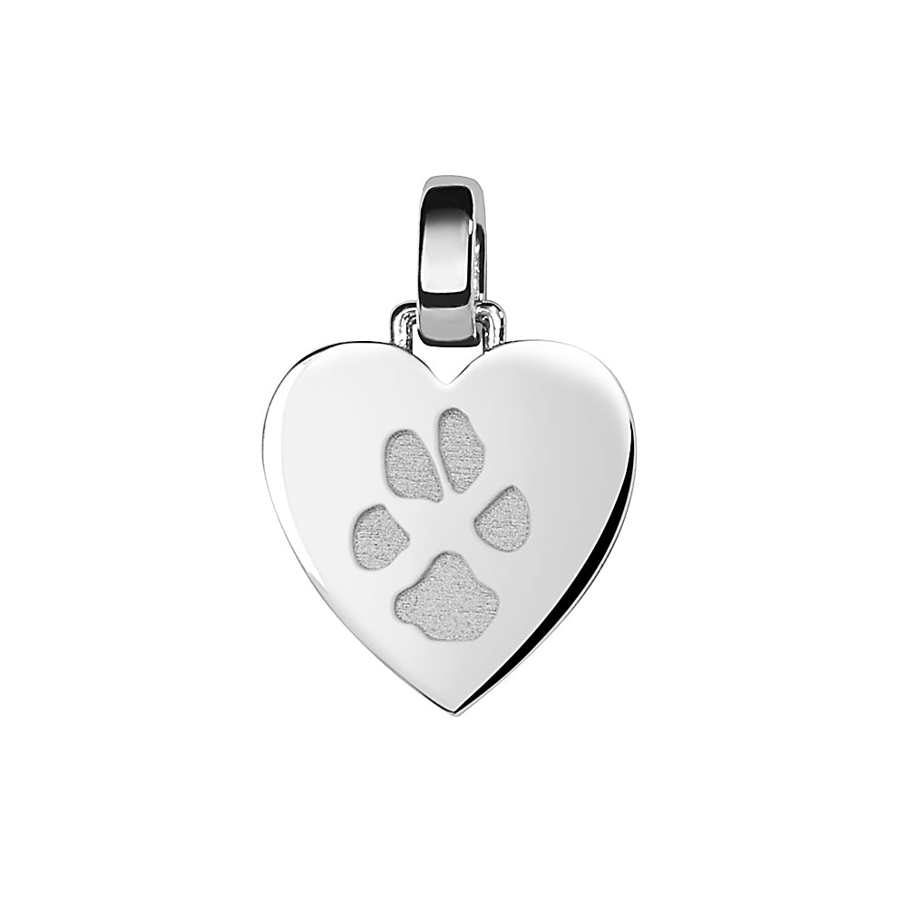 Paw Print Heart Pendant — supplier photograph