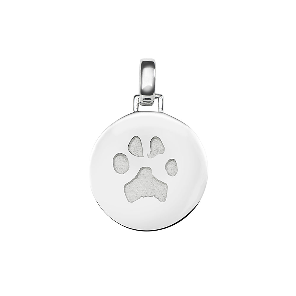Paw Print Round Pendant — supplier photograph