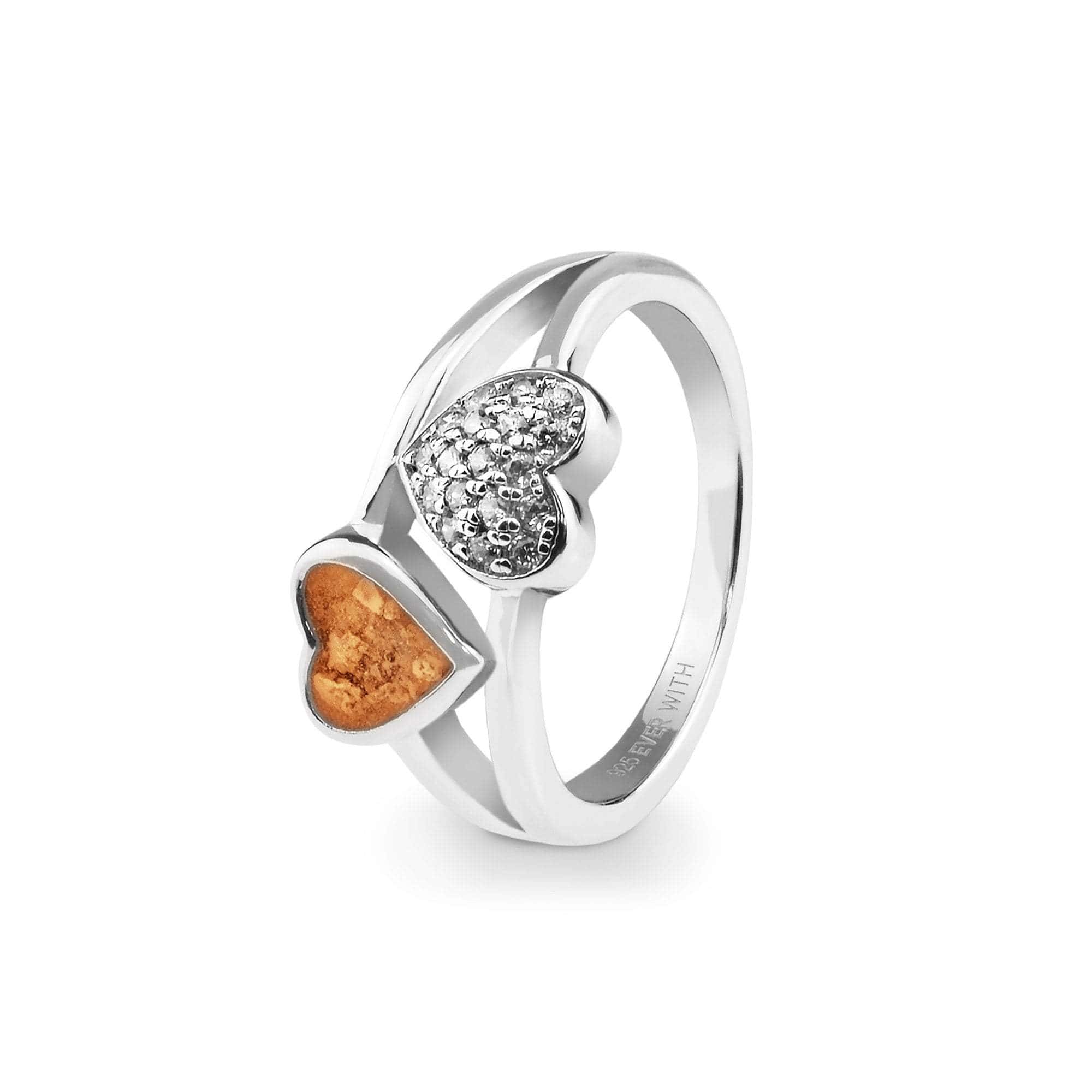 Cherish Memorial Ashes Ring with Fine Crystals — supplier photograph