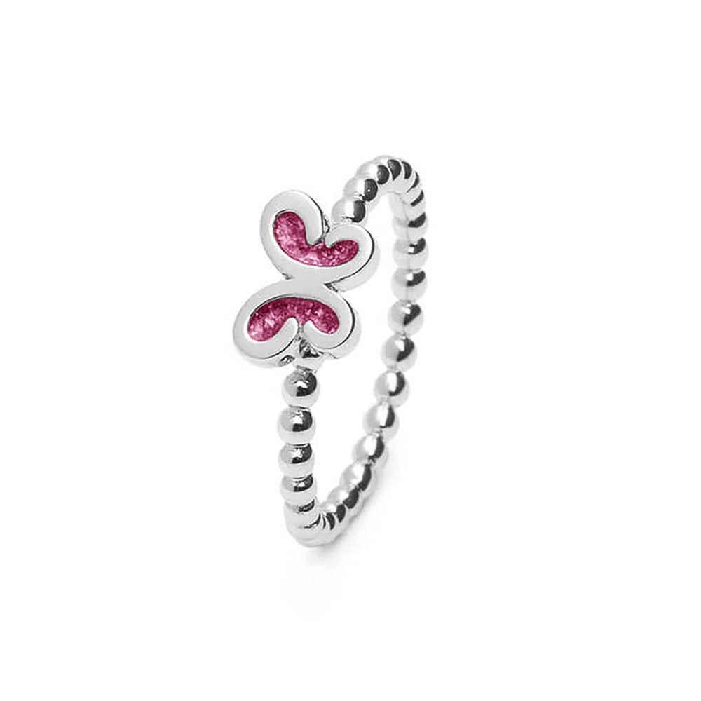 Silver Butterfly Bubble Ring — supplier photograph