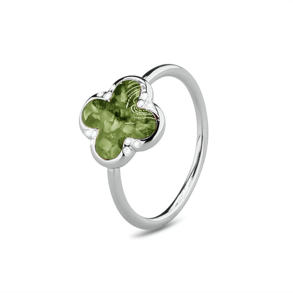 Four Leaf Clover Ring with Zircons — supplier photograph