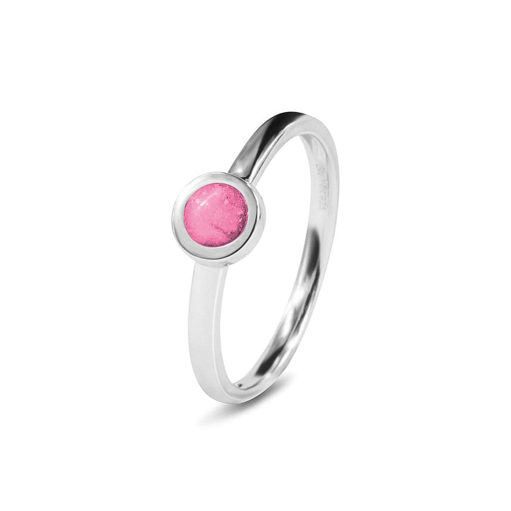 Simple Silver Ring with a Plain Band and Circle — supplier photograph
