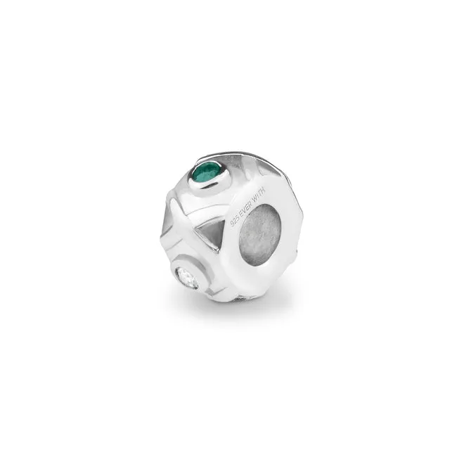 Peace Memorial Ashes Charm Bead with Fine Crystals