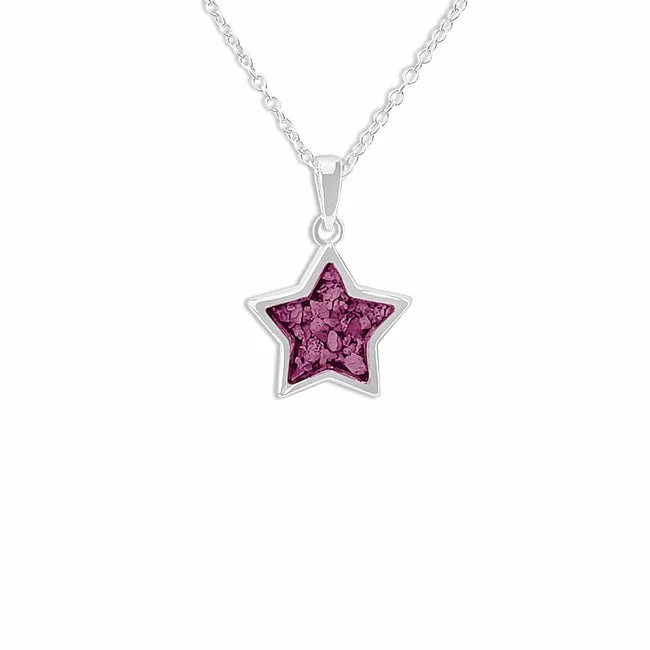 Ladies Star Memorial Ashes Pendant