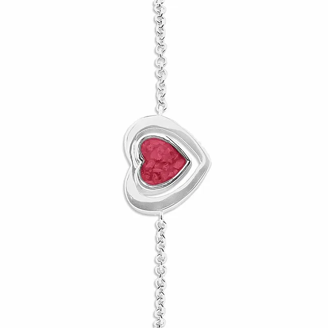 Ladies Valentine Memorial Ashes Bracelet