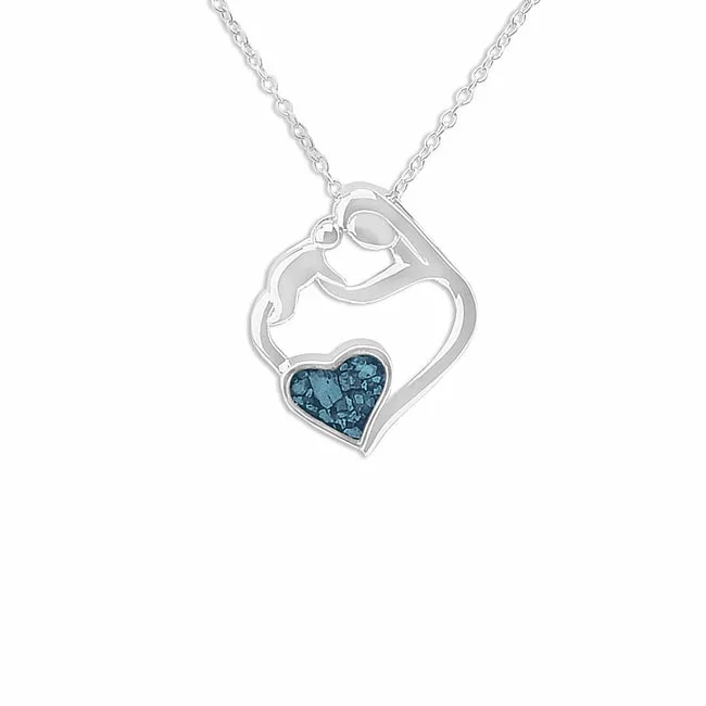 Ladies Mother and Child Memorial Ashes Pendant