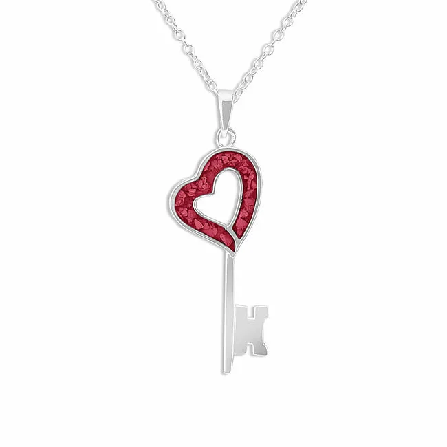Ladies Key Memorial Ashes Pendant
