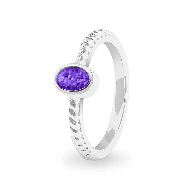 Ladies Petite Guard Memorial Ashes Ring