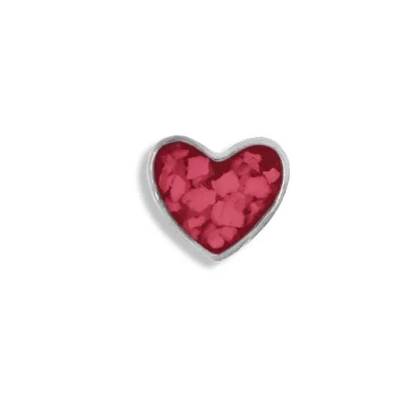 Large Heart Memorial Ashes Element for Glass Locket