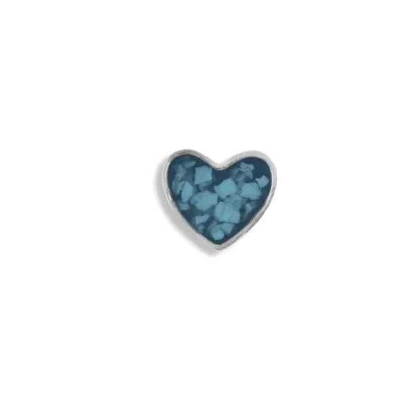 Small Heart Memorial Ashes Element for Glass Locket