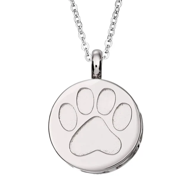 Self-fill Paw Print Memorial Ashes Pendant