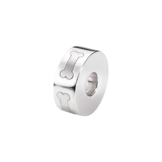  Self-fill Round Dog Bone Memorial Ashes Charm Bead