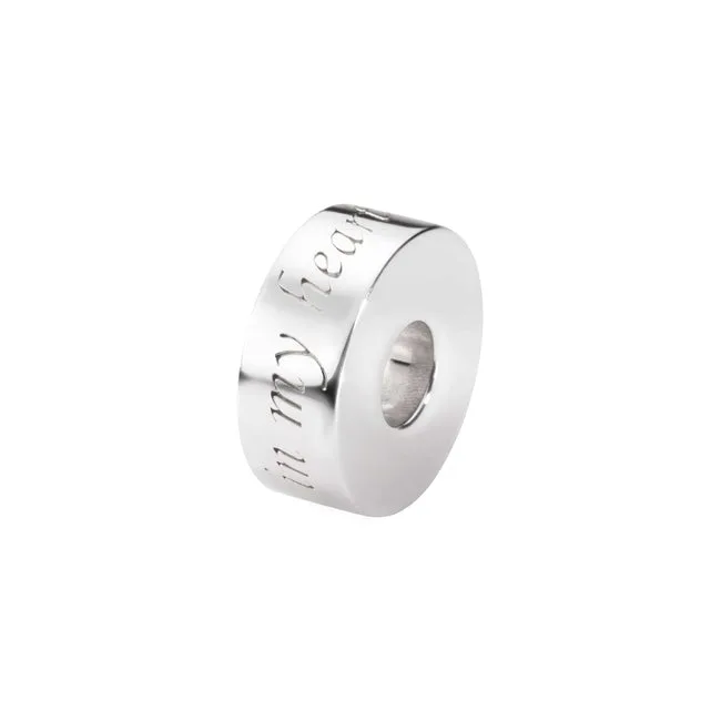  Self-fill Round Always in my Heart Memorial Ashes Charm Bead
