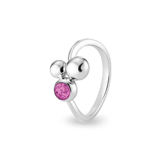Ladies Rondure Array Memorial Ashes Ring