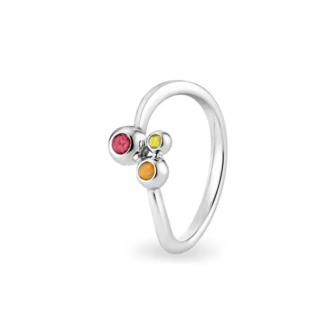 Ladies Rondure Array Triple Memorial Ashes Ring