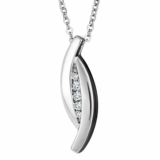 Self-fill Encompass Memorial Ashes Pendant with Crystals