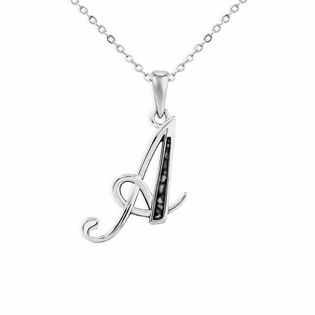 Alphabet Memorial Ashes Pendant - Letter A