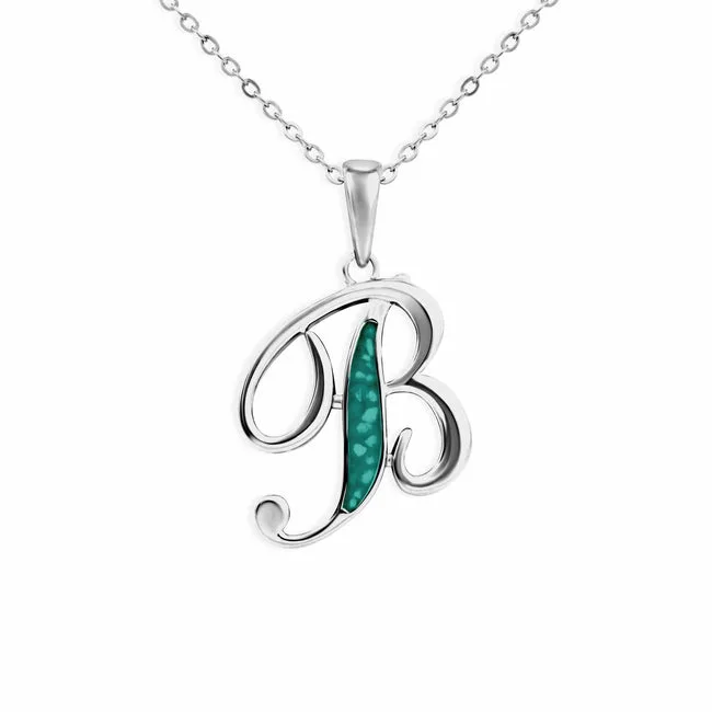 Alphabet Memorial Ashes Pendant - Letter B