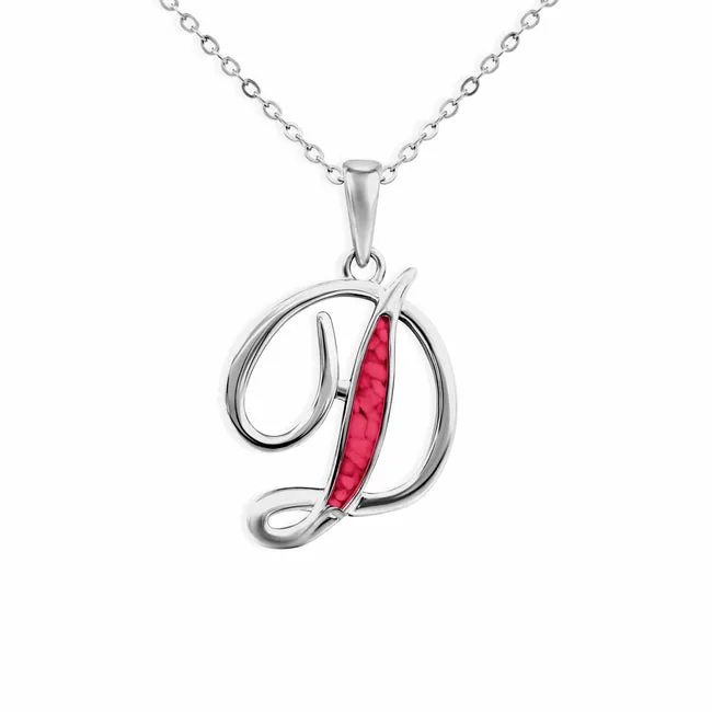 Alphabet Memorial Ashes Pendant - Letter D