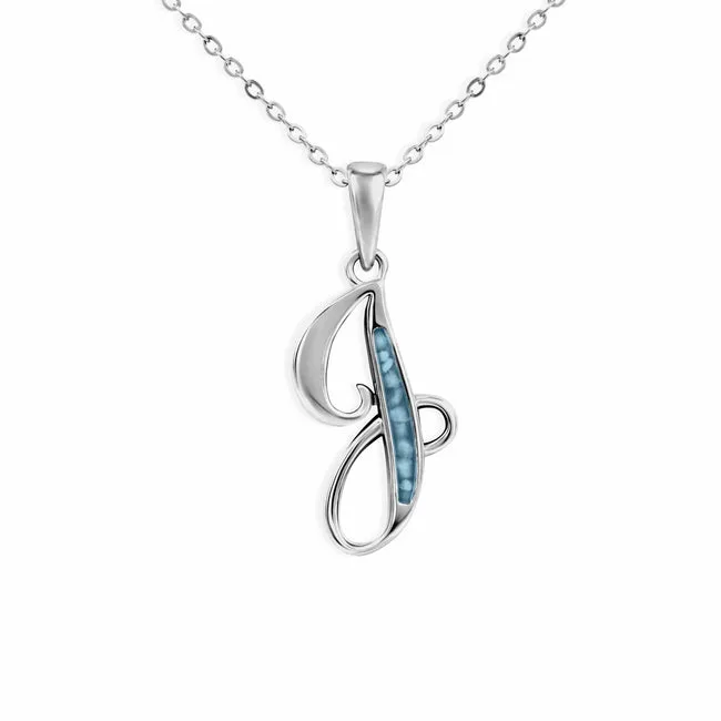 Alphabet Memorial Ashes Pendant - Letter J