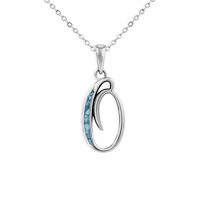 Alphabet Memorial Ashes Pendant - Letter O
