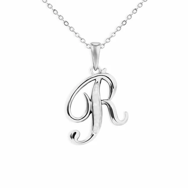 Alphabet Memorial Ashes Pendant - Letter R