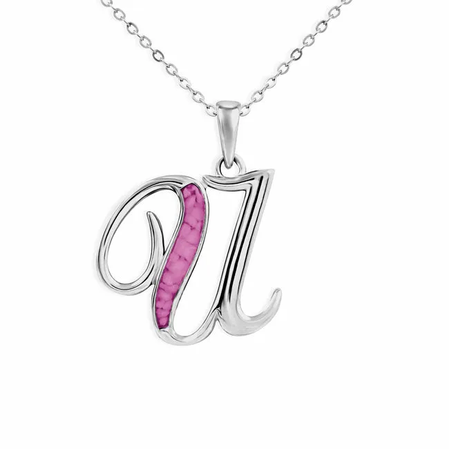 Alphabet Memorial Ashes Pendant - Letter U