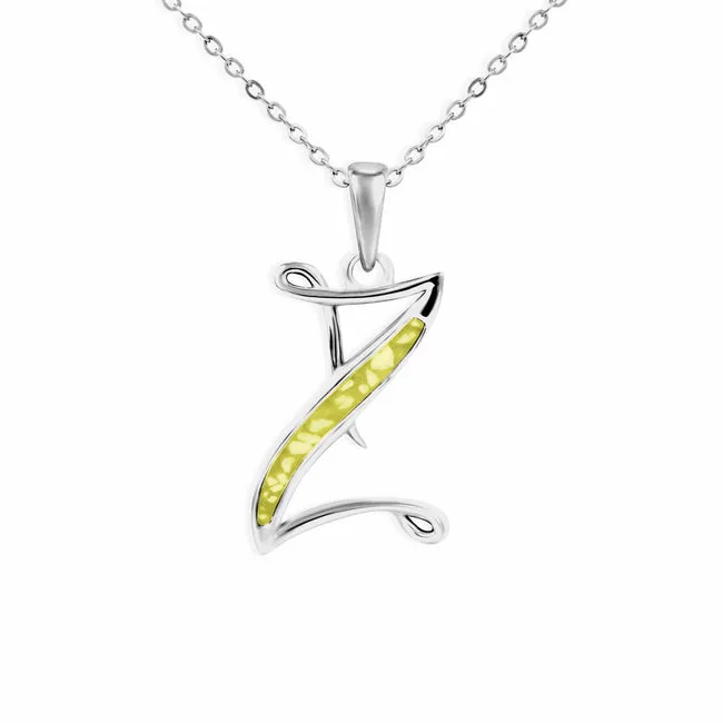 Alphabet Memorial Ashes Pendant - Letter Z