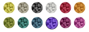 Twelve EverWith resin colour examples