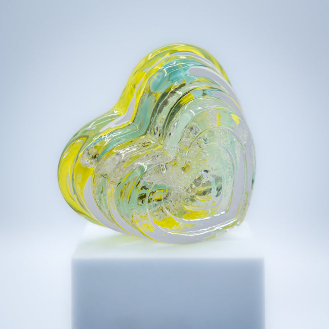 Ashes Keepsake - Step Heart Paperweight