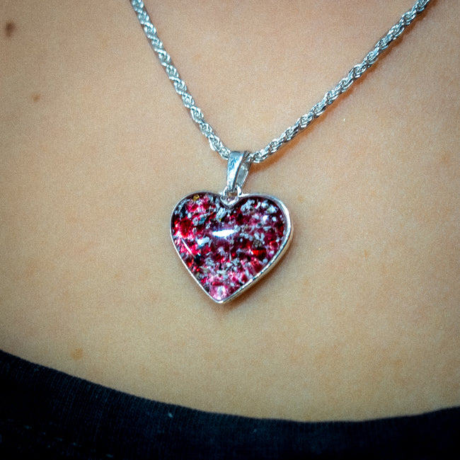 Ashes Necklace - Large Heart Pendant