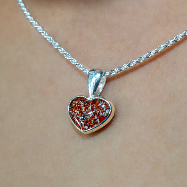 Ashes Necklace - Mini Heart Pendant