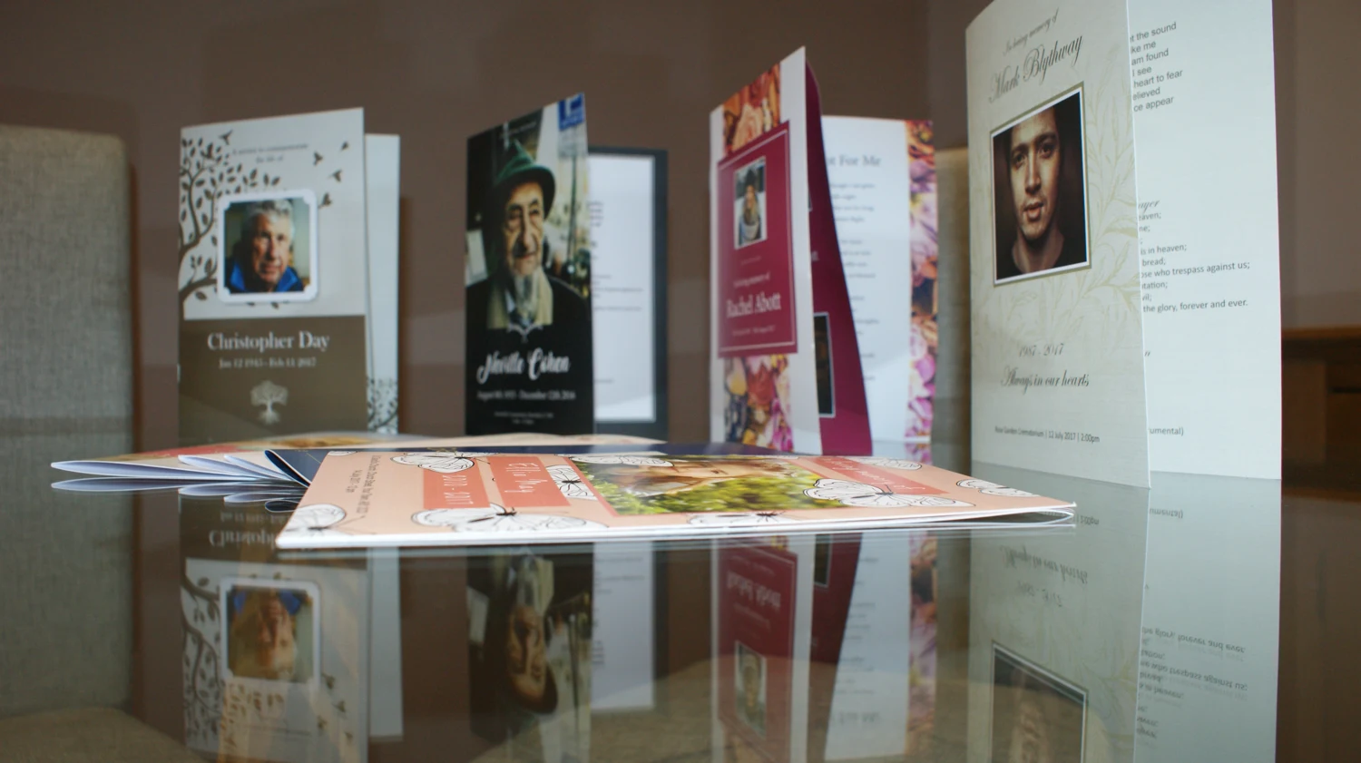 Examples of personalised funeral orders of service