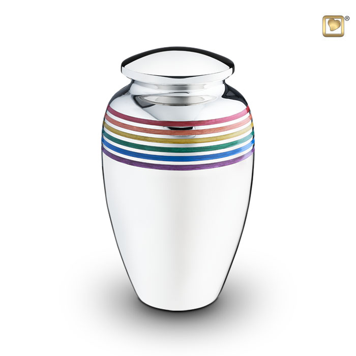 ArtDeco Pride Standard Adult Urn Polished Silver