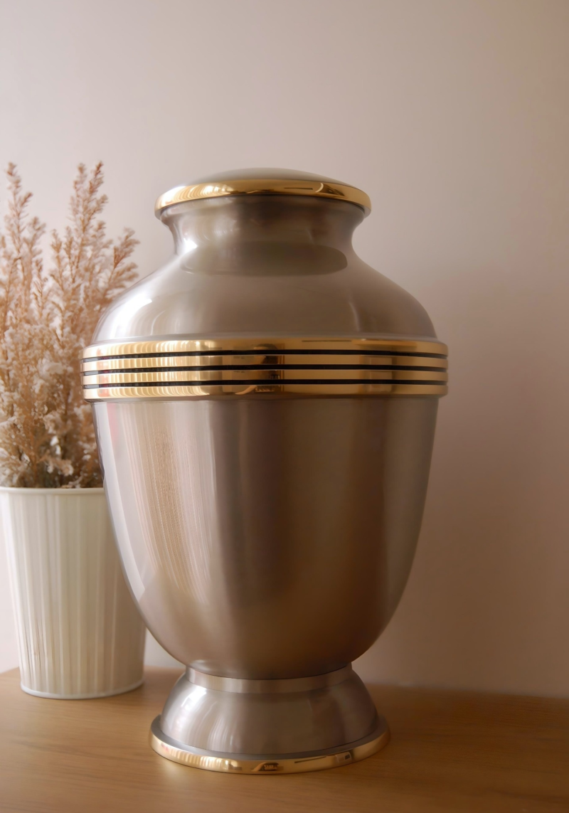 Elegant Standard Adult Urn Brushed Pewter