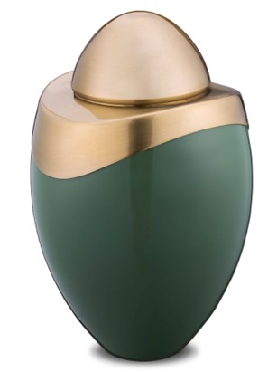 Amore Standard Adult Urn Sage Green & Brushed Gold