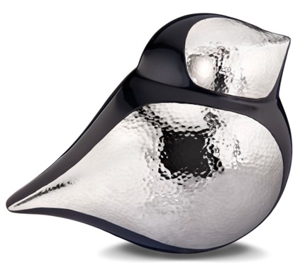 SoulBird Male Standard Adult Urn Midnight & Hammered Silver