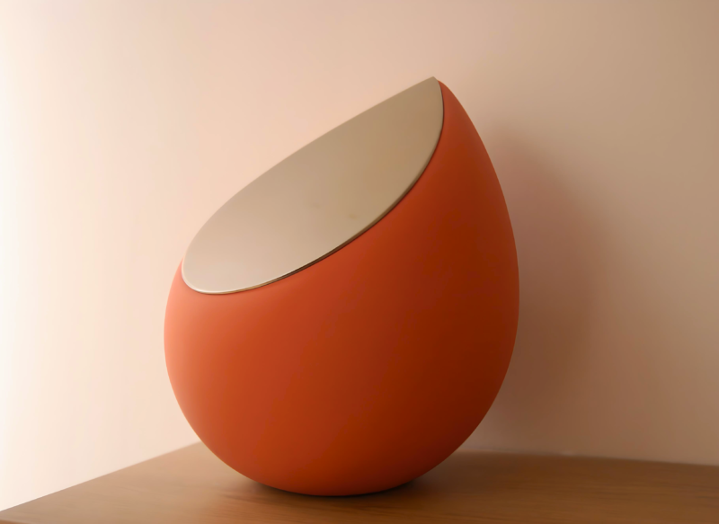 Drop Standard Adult Urn Terracotta & Brushed Gold
