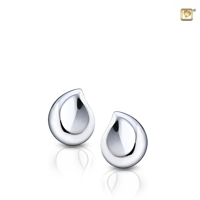 TearDrop Stud Earrings Polished Silver