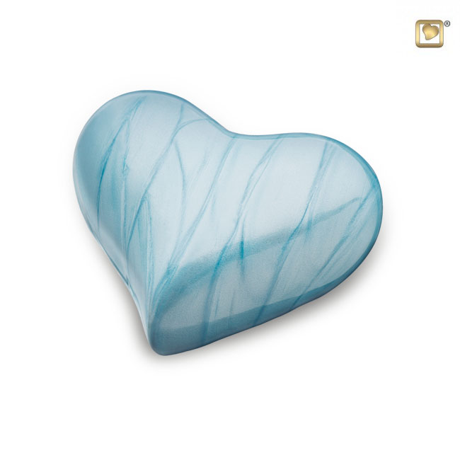 Heart Child Urn Pearl Blue