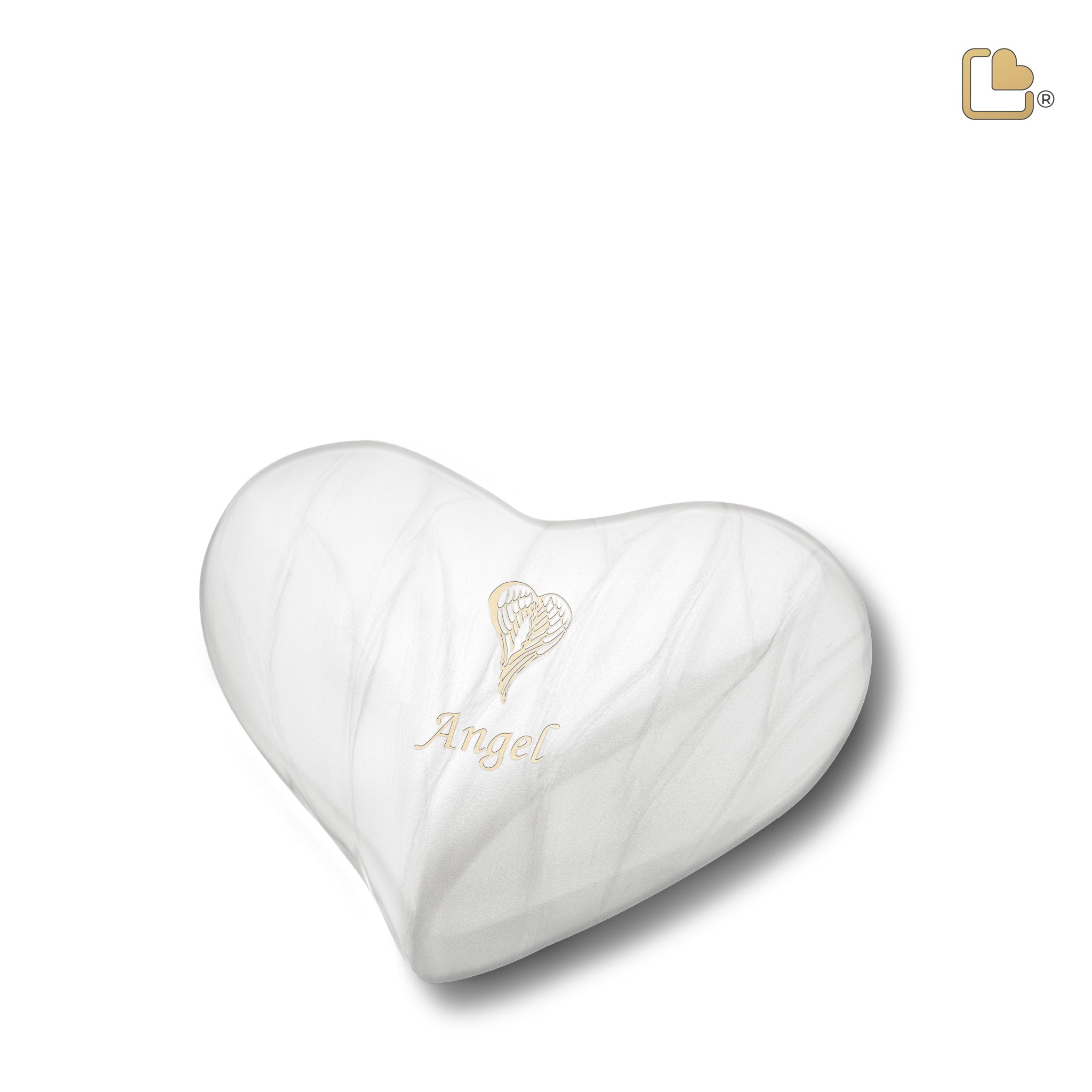 Heart Child Urn Pearl White