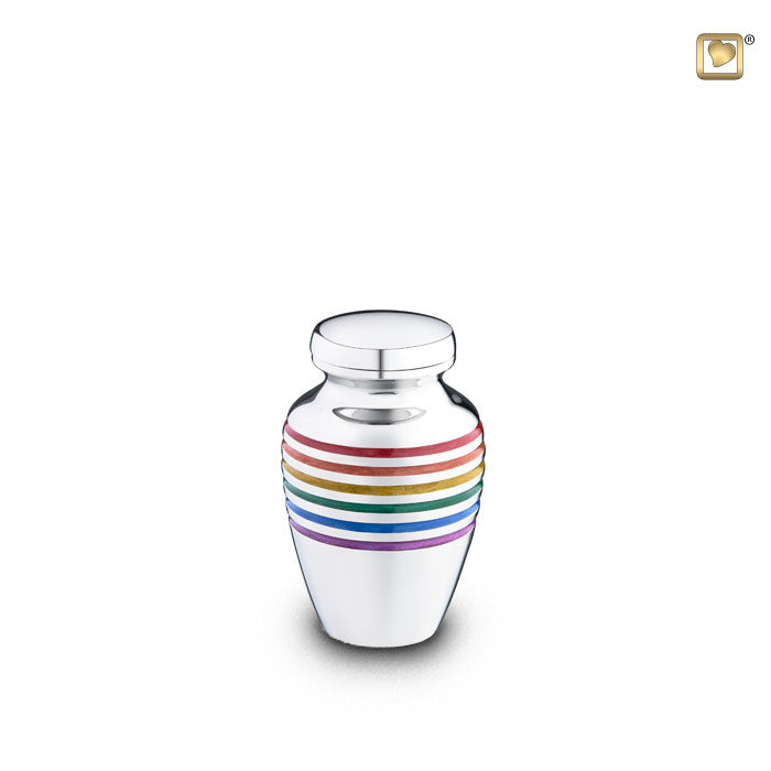 ArtDeco Pride Keepsake Urn Polished Silver