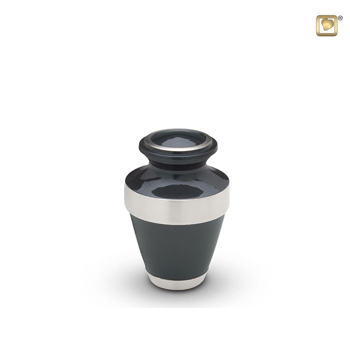 Espana Keepsake Urn Midnight & Brushed Pewter