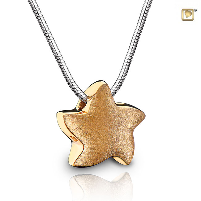 Angelic Star Ashes Pendant Brushed Gold Vermeil