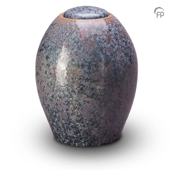 Ceramic urn crystal lacquer