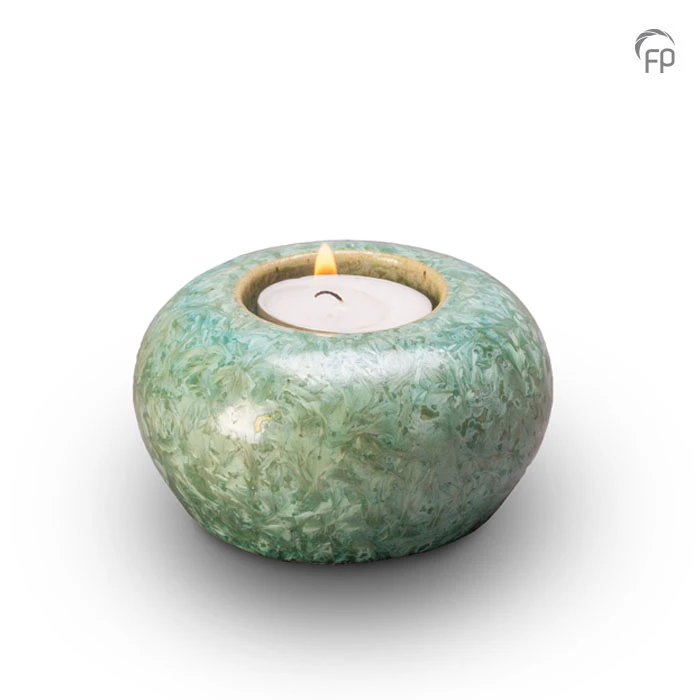 Ceramic candle holder crystal lacquer
