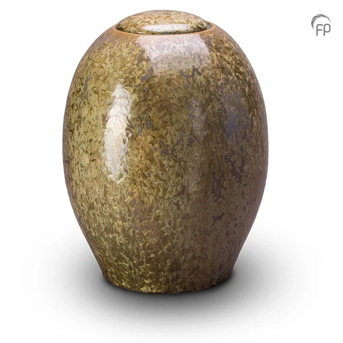 Ceramic urn crystal lacquer