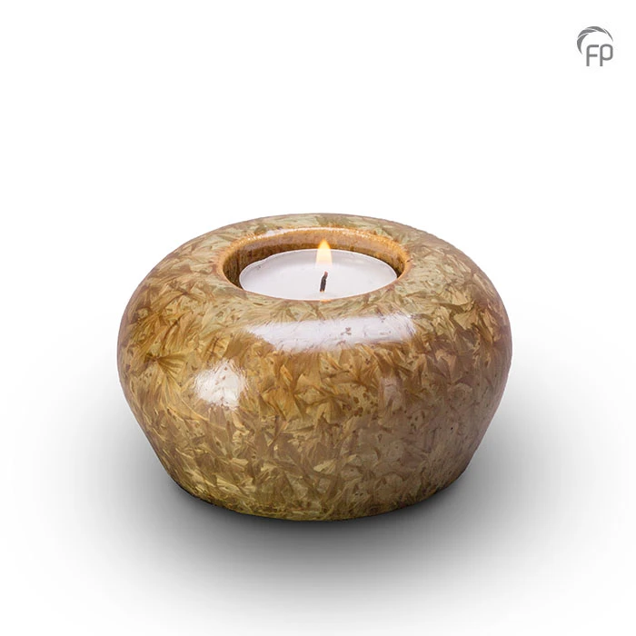 Ceramic candle holder crystal lacquer